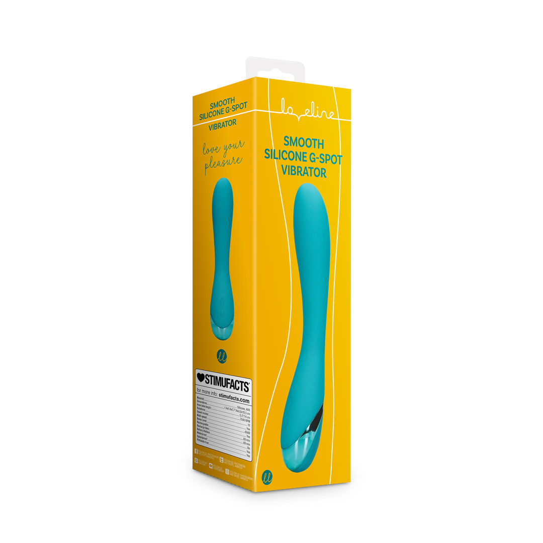 Glatter Silikon G-Punkt Vibrator - Teal Blau