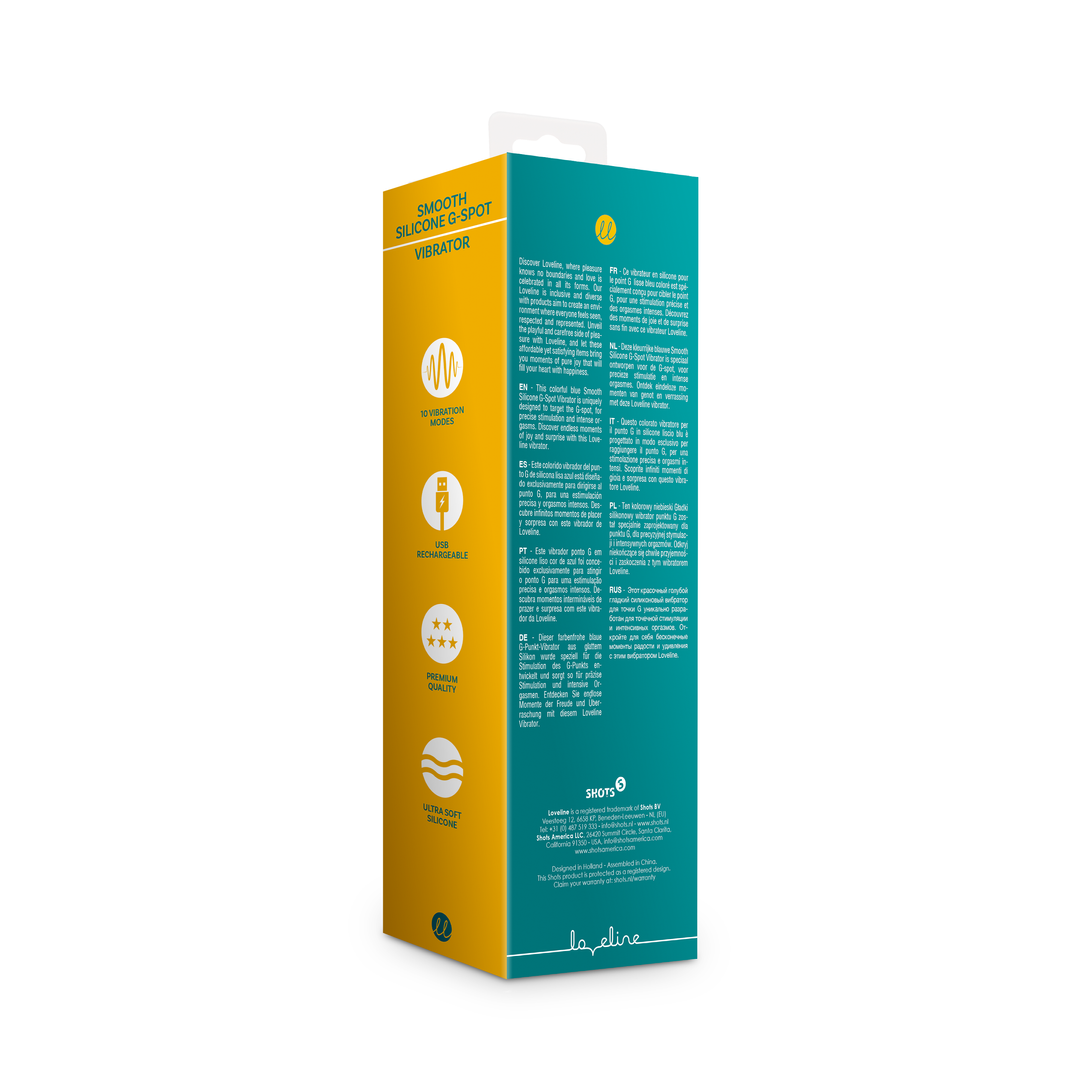 Glatter Silikon G-Punkt Vibrator - Teal Blau