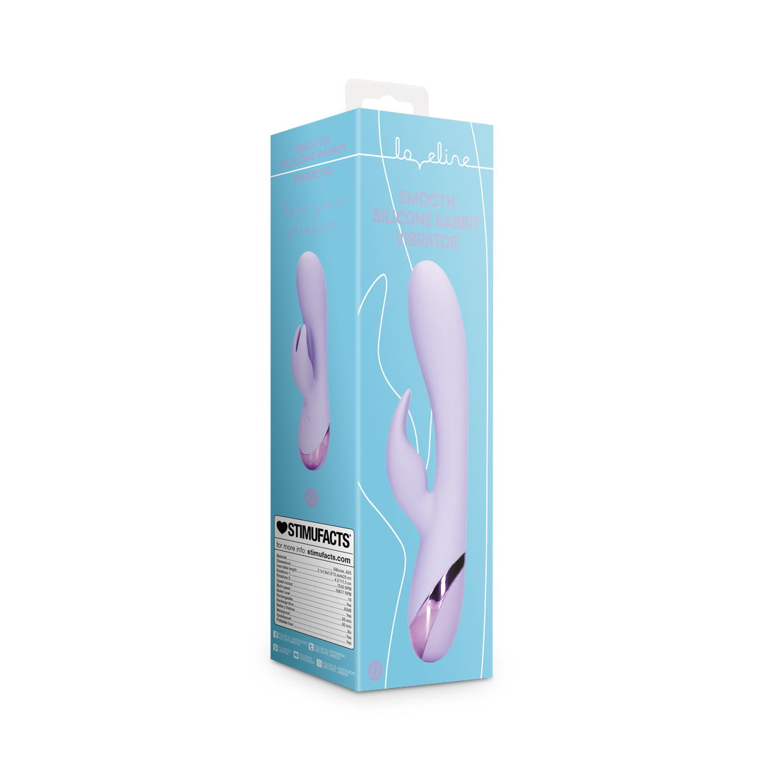 Glatter Silikon-Hase Vibrator - Digital Lavendel