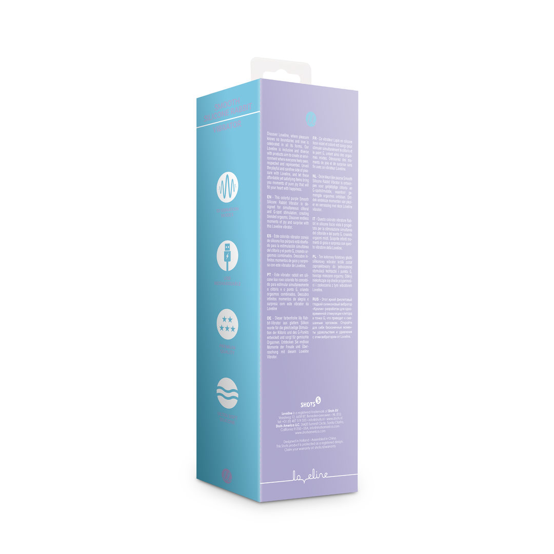 Glatter Silikon-Hase Vibrator - Digital Lavendel