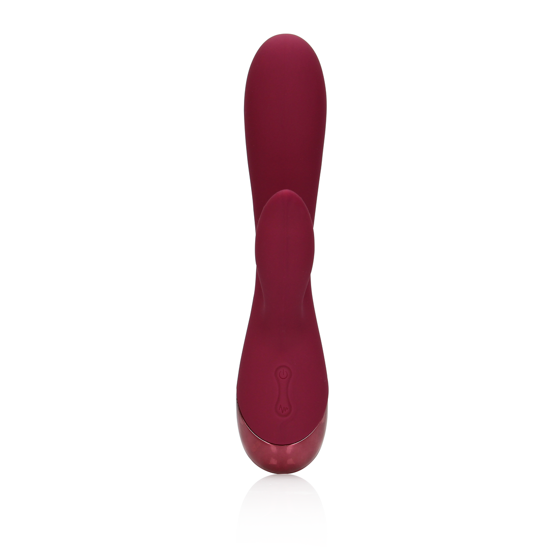 Glatter Silikon Kaninchen Vibrator - Dunkel Kirsche