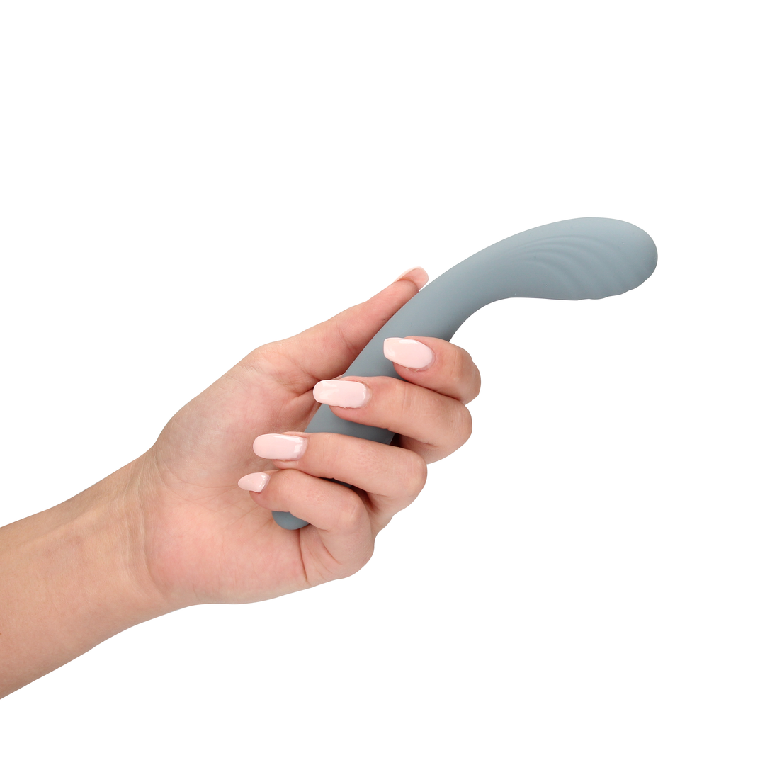 Ultra Soft Silicone G-Spot Vibrator - Basaltgrau