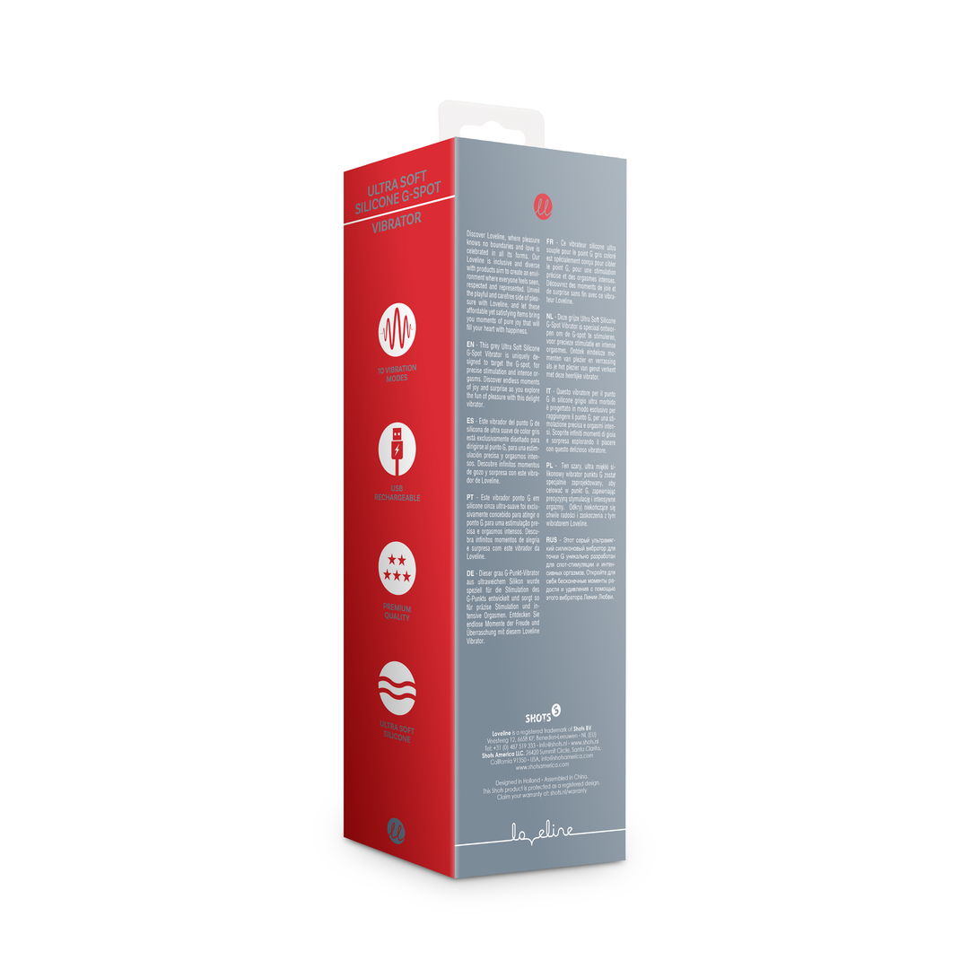 Ultra Soft Silicone G-Spot Vibrator - Basaltgrau