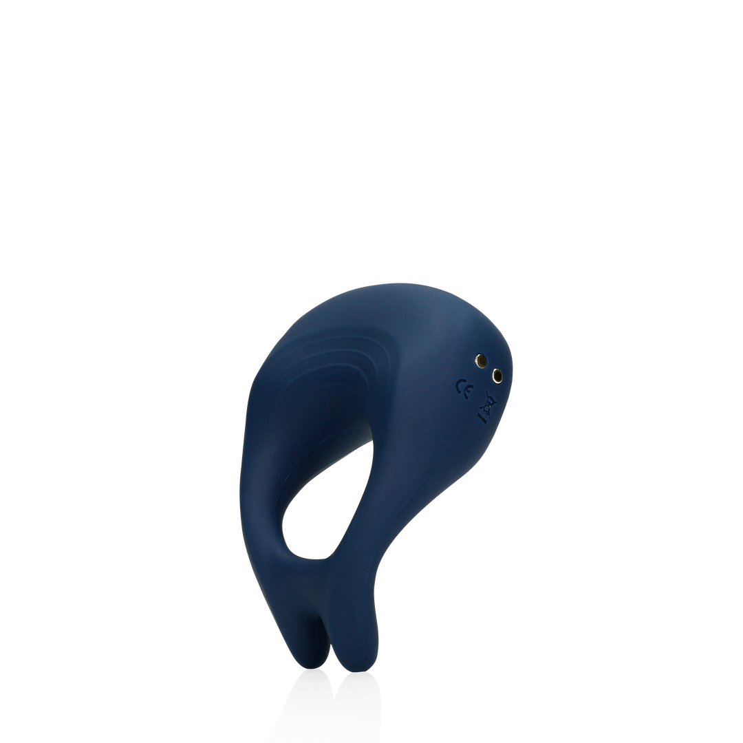 Spitzes vibrierendes Penisring - Baltisches Blau