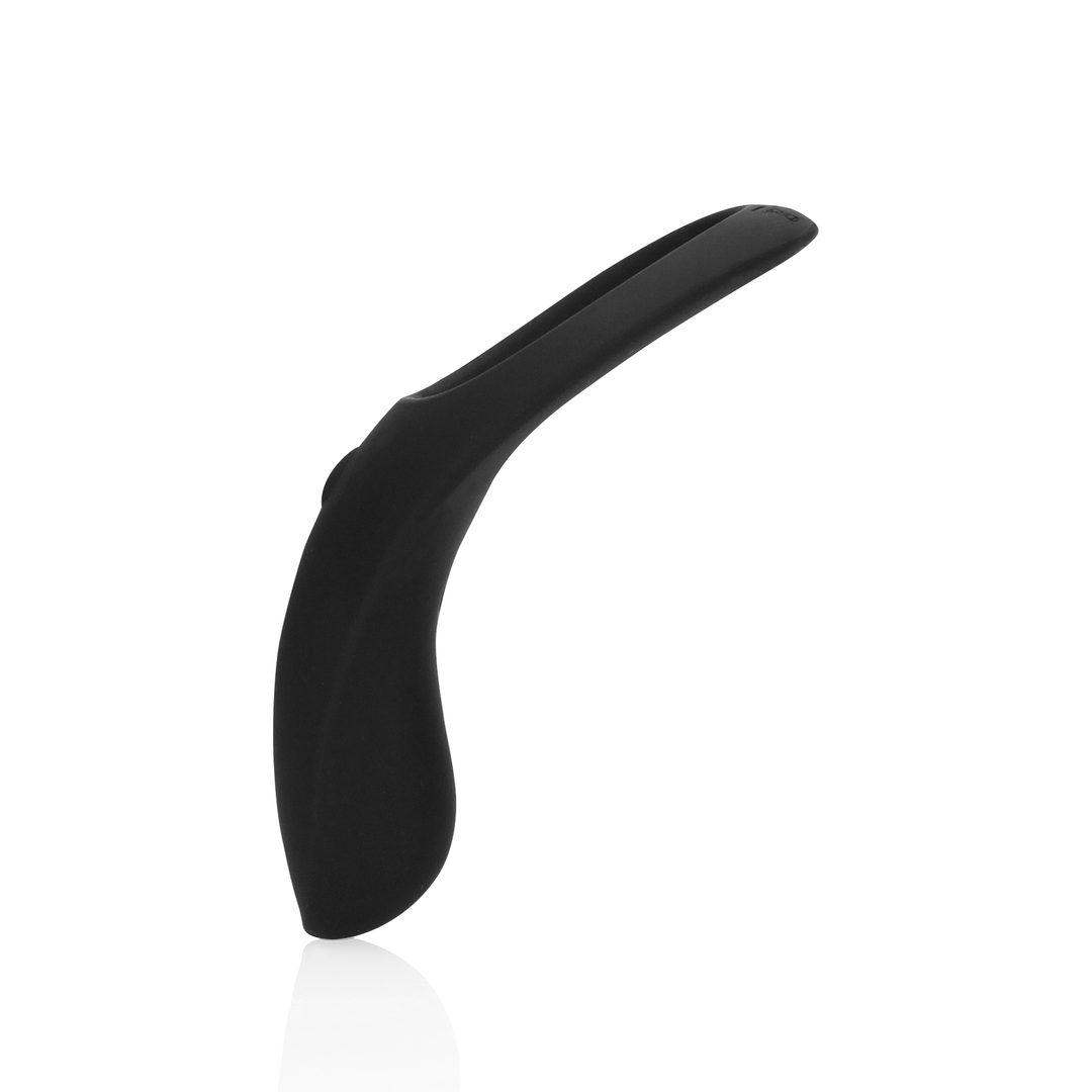 Spitzes Vibrations-Penishring - Lakritz Schwarz