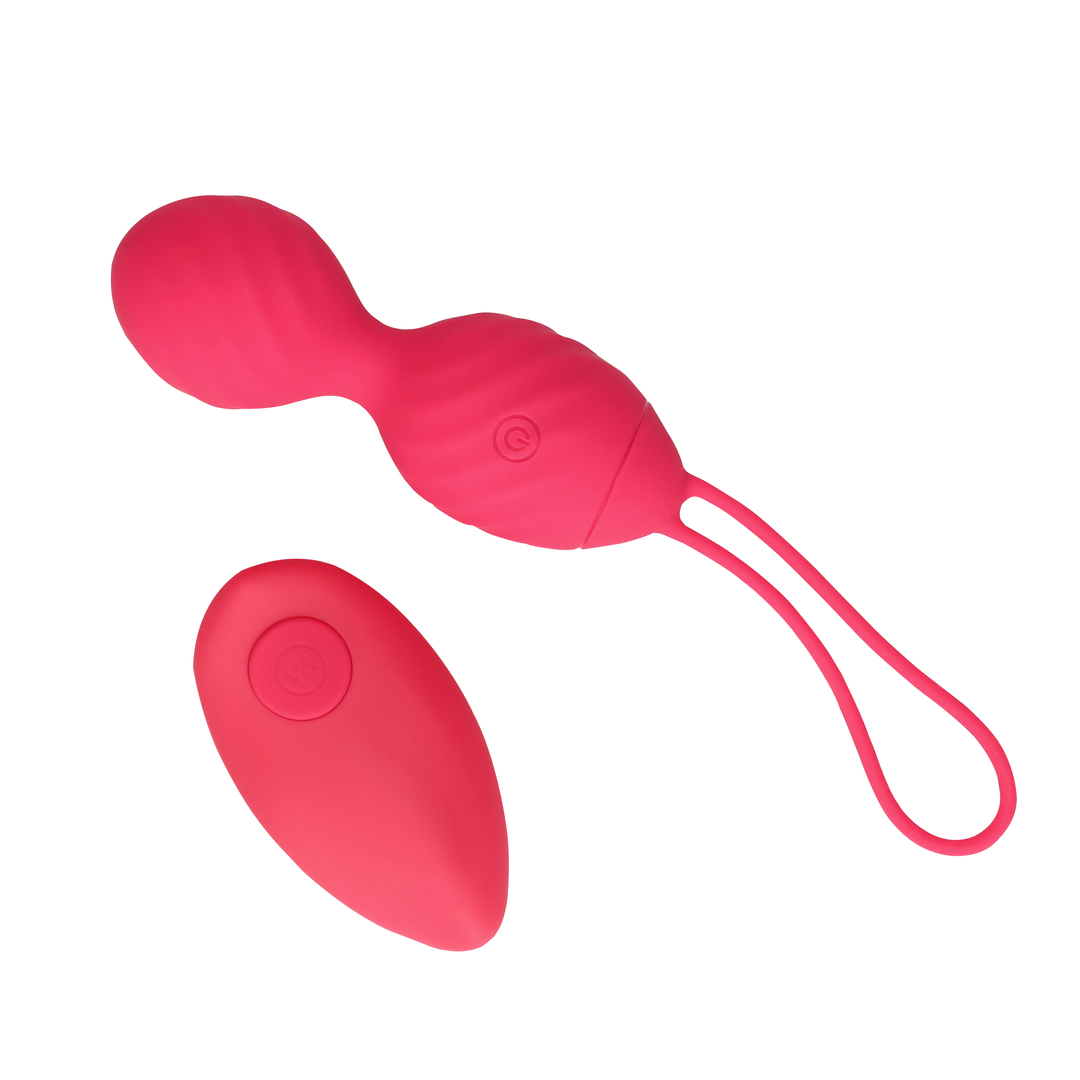 Vibrating Egg mit Remote Control - Strawberry Red