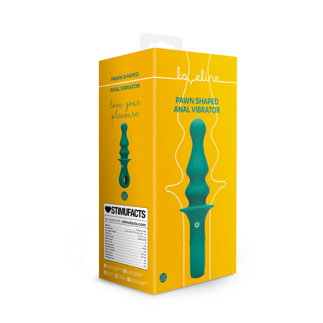 Bauernförmiger Anal Vibrator - Pfauenfeder