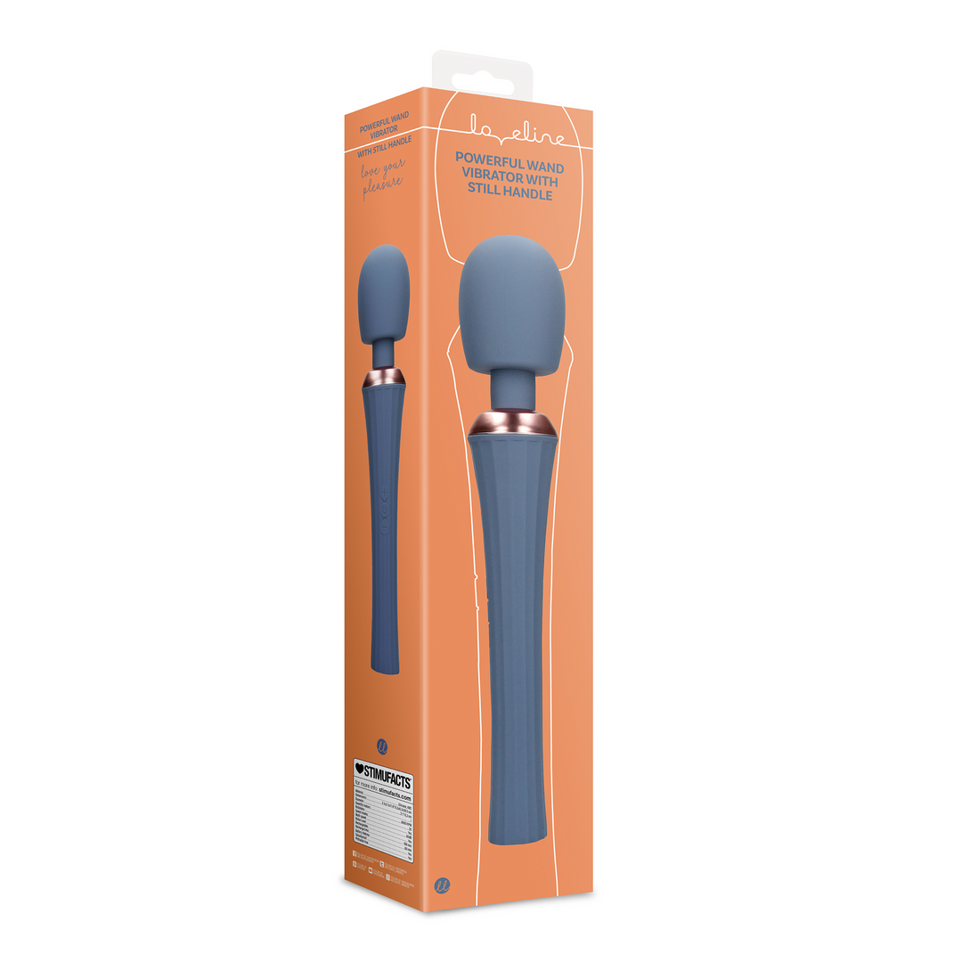 Kraftvoller Wand Vibrator mit vibrationslosem Griff - Blue Nova