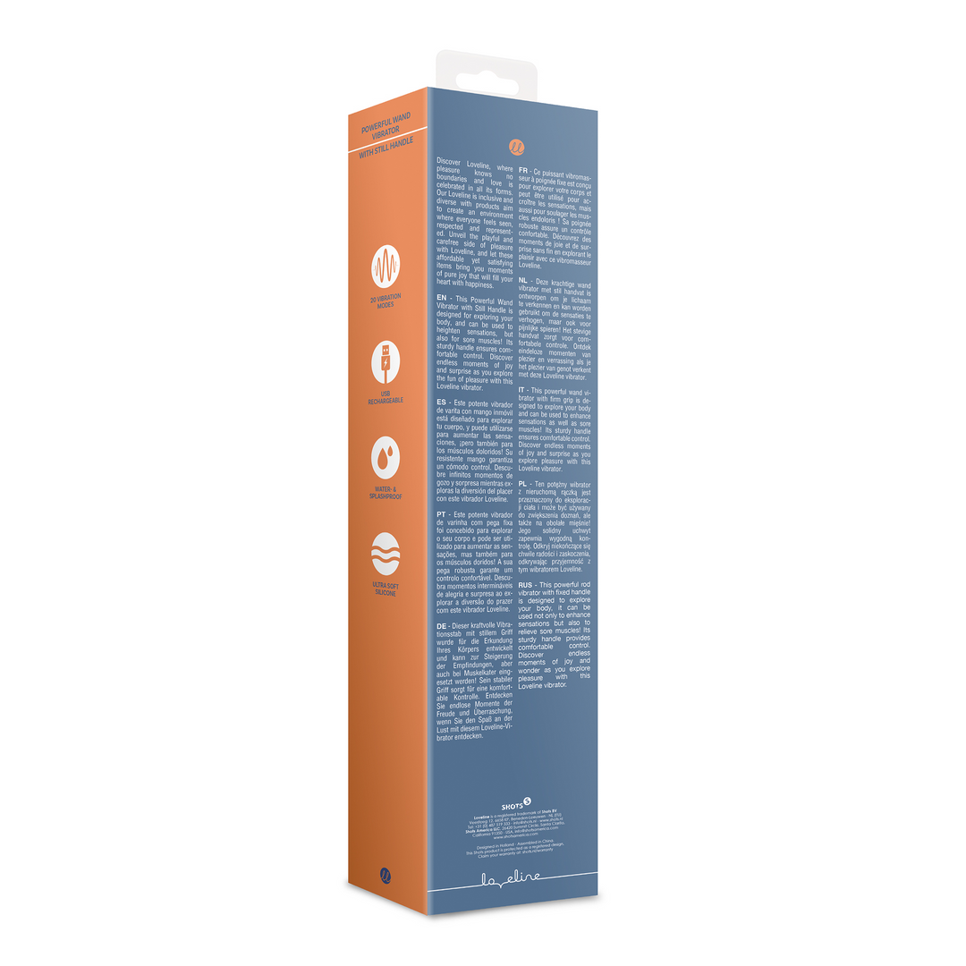 Kraftvoller Wand Vibrator mit vibrationslosem Griff - Blue Nova