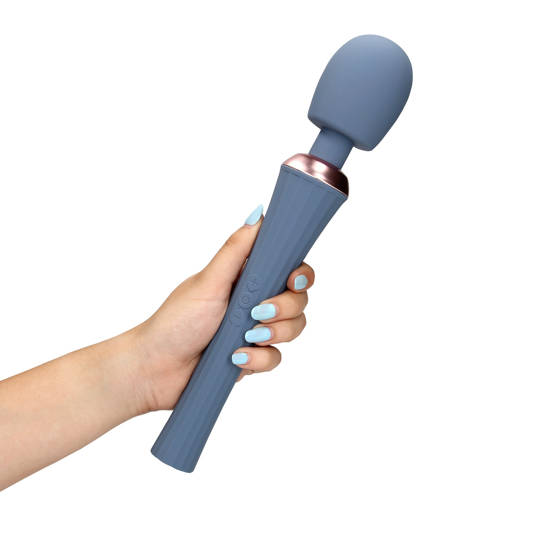 Kraftvoller Wand Vibrator mit vibrationslosem Griff - Blue Nova