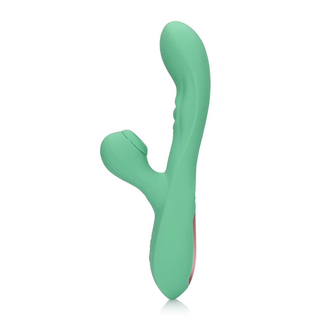 Pulse Wave und Tonge Flickering Rabbit Vibrator - Pulswelle und Zungenschlag Vibrator - Blue Grass