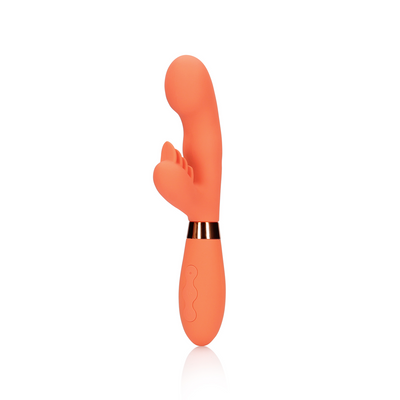 Silikon Rabbit Vibrator mit aufgefächerten klitoralen Stimulatoren - Glazed Carrots