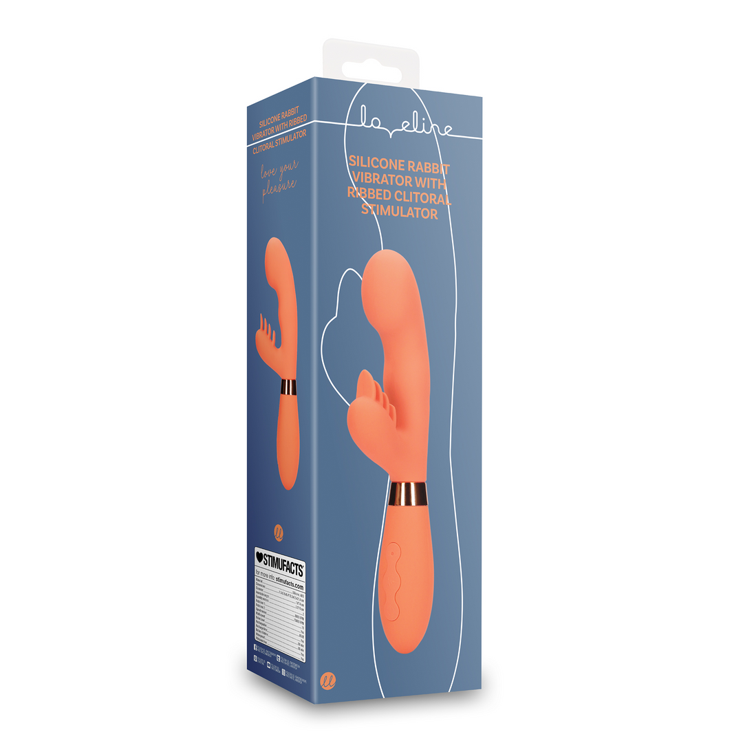 Silikon Rabbit Vibrator mit aufgefächerten klitoralen Stimulatoren - Glazed Carrots