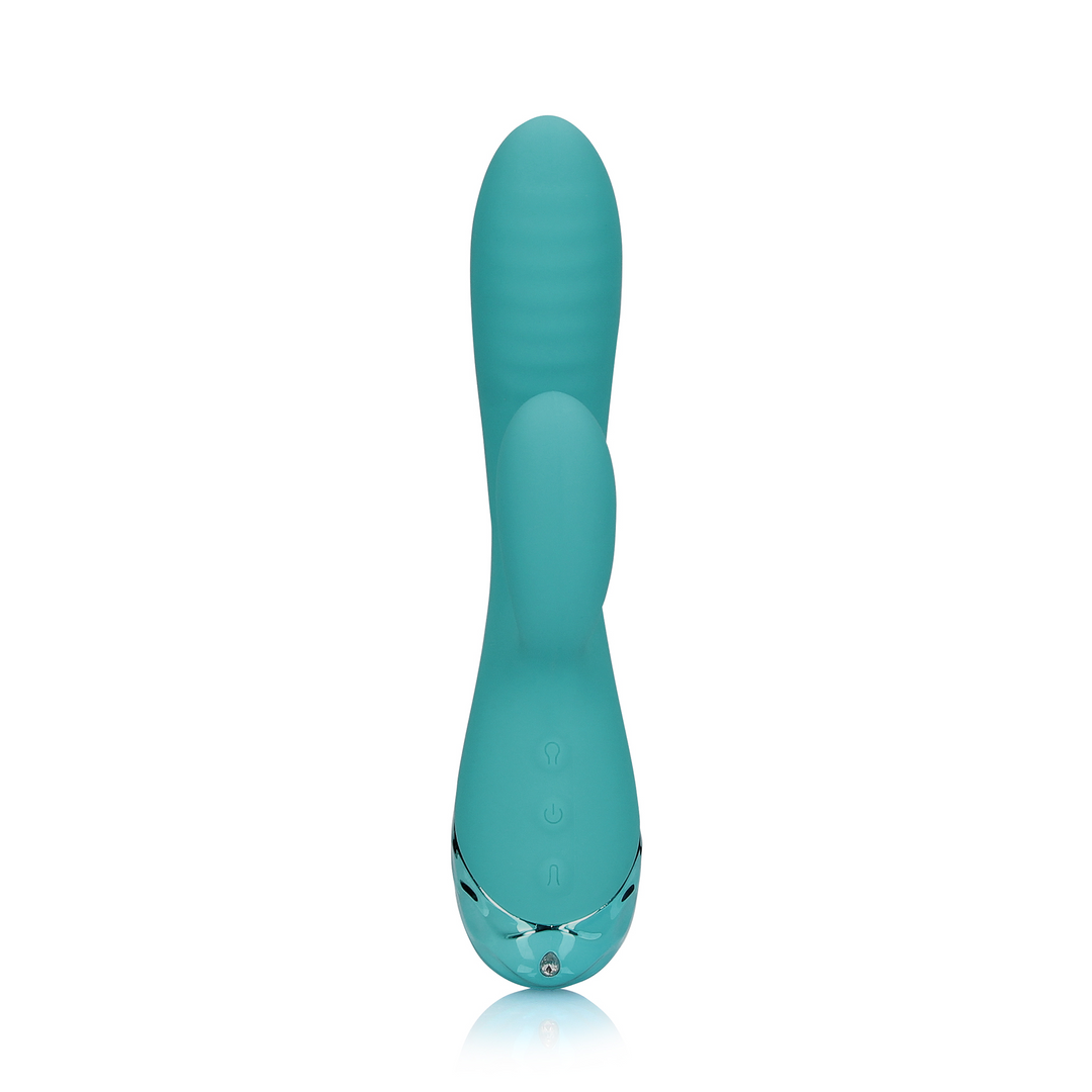 Sich aufblasender Rabbit Vibrator - Peacock Blue