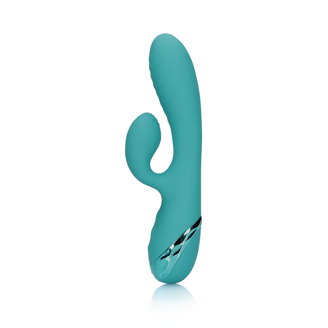 Sich aufblasender Rabbit Vibrator - Peacock Blue