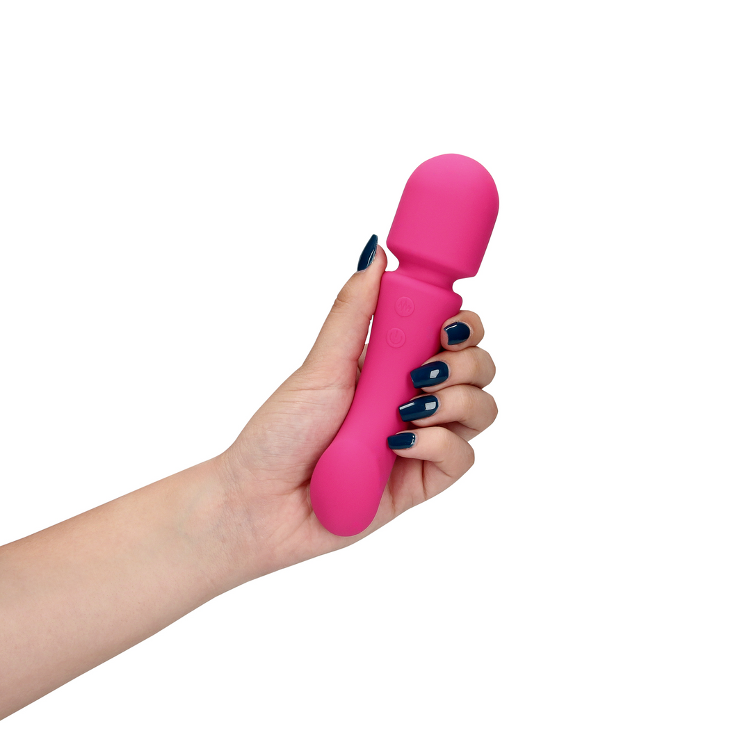 Ultra weicher beidseitig verwendbarer Silikon Wand Vibrator - Prestone Pink