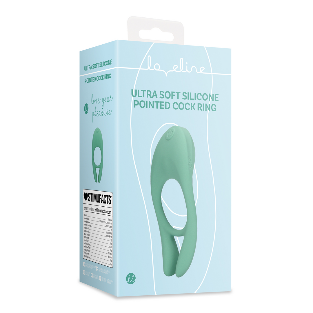 Ultra weicher Silikon Penis Ring mit extra Wulst - Blue Grass