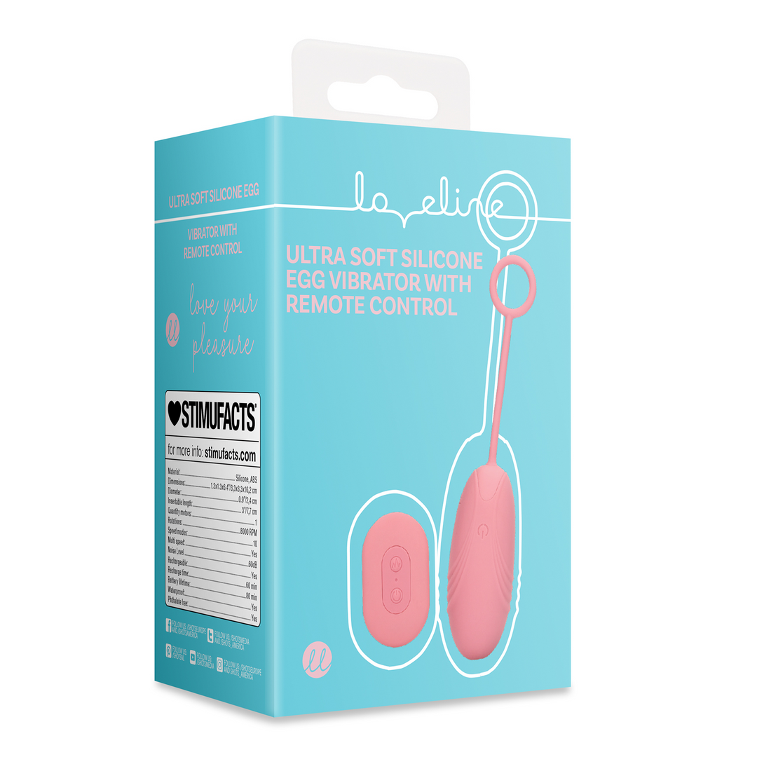 Ultraweicher Silikon-Ei-Vibrator mit Fernbedienung - Pink Arabesque