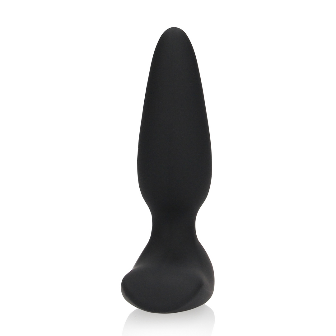 Glatter vibrierender Anal Plug mit Fernsteuerung - Licorice Black