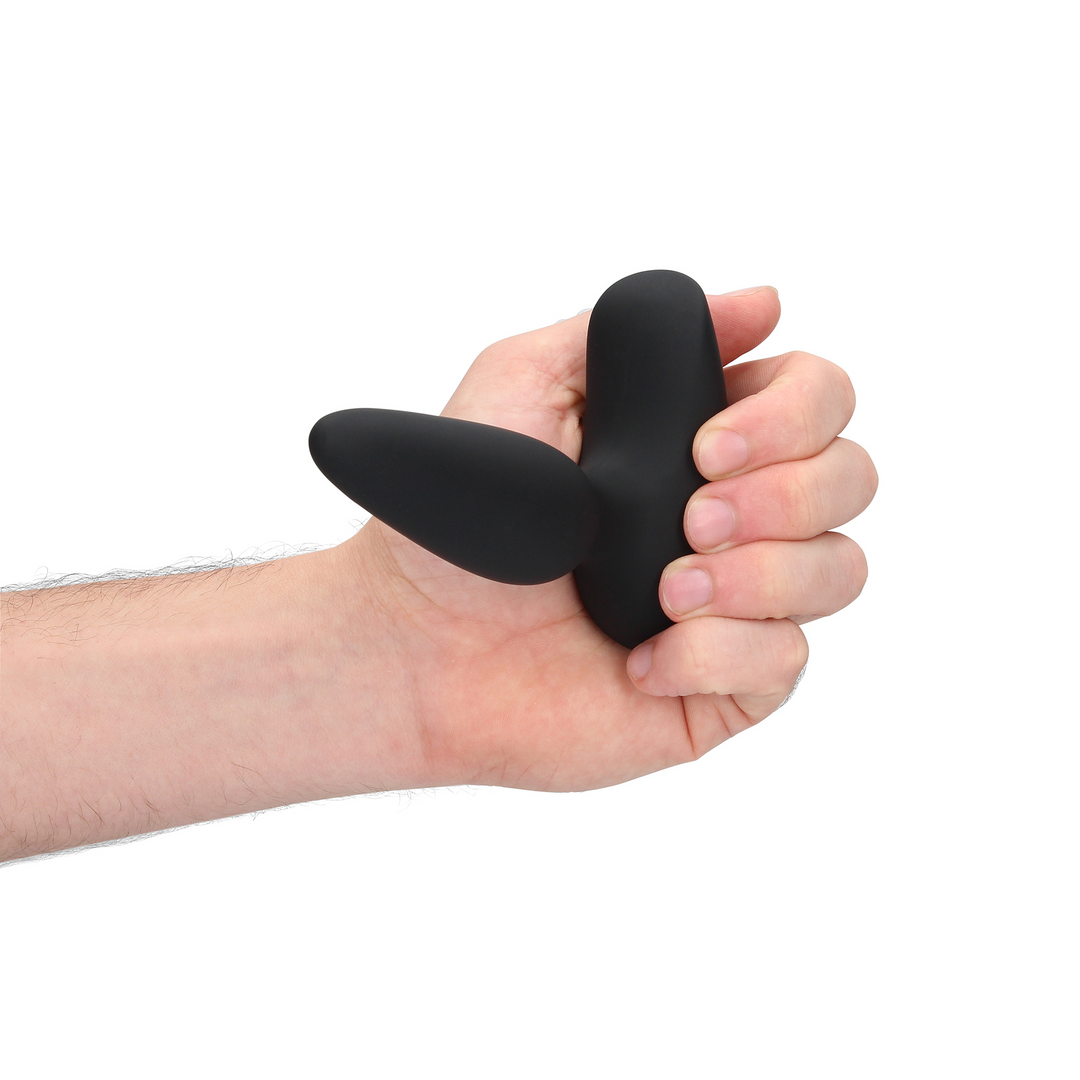Glatter vibrierender Anal Plug mit Fernsteuerung - Licorice Black