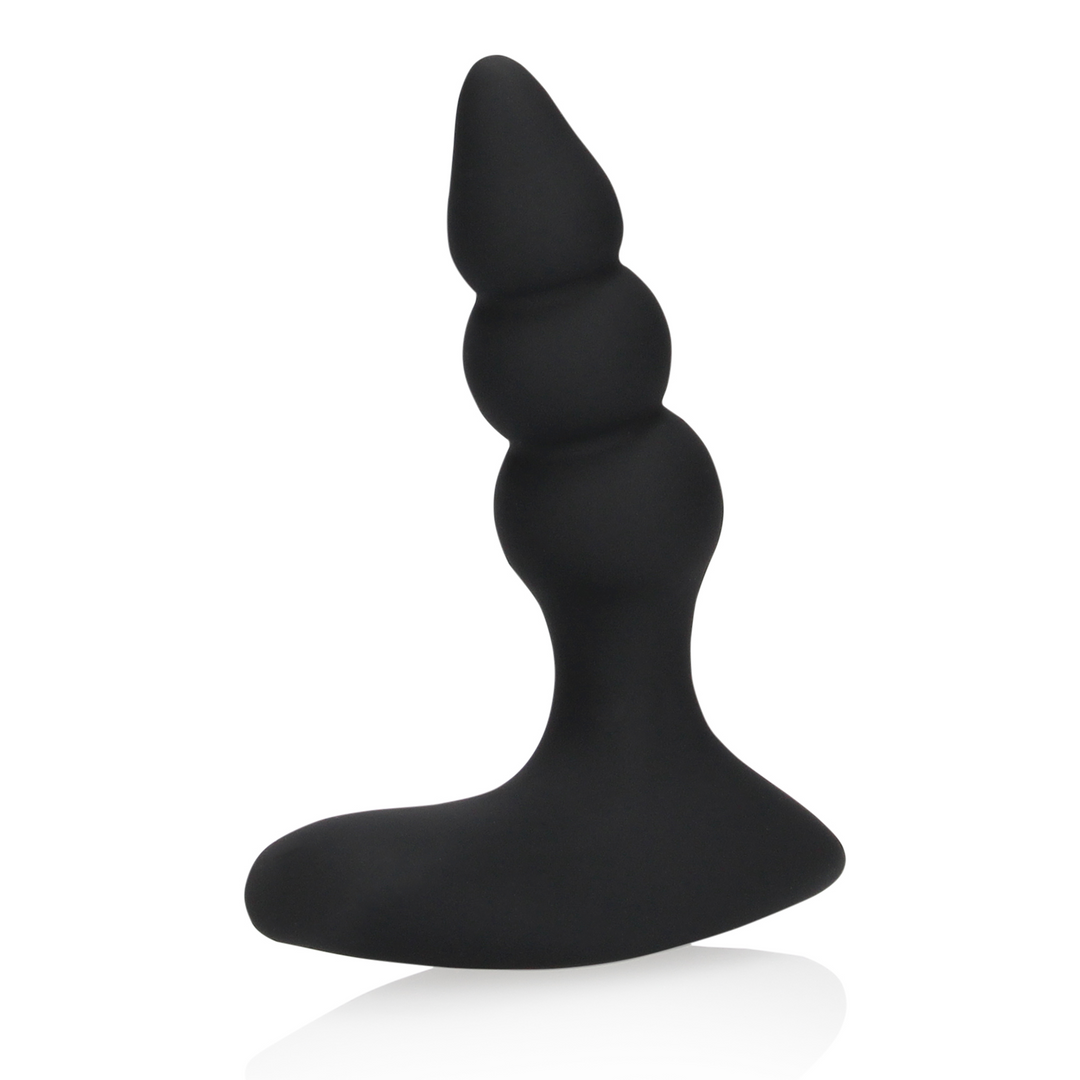 Vibrierender Kugel - Anal Plug mit Fernsteuerung - Licorice Black
