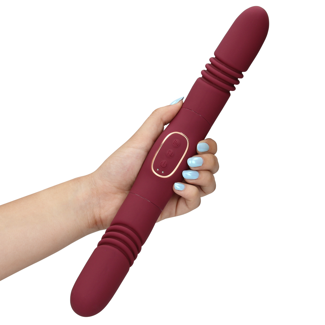 Stoßender Doppelvibrator - Merlot Grape