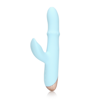 Pulswellen Vibrator mit auf- und ab bewegten Ringen - Arctic Blue