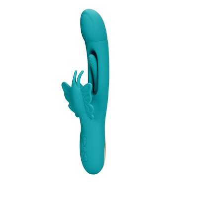 Flügelschlagender Butterfly G-Spot Vibrator - Peacock Blue