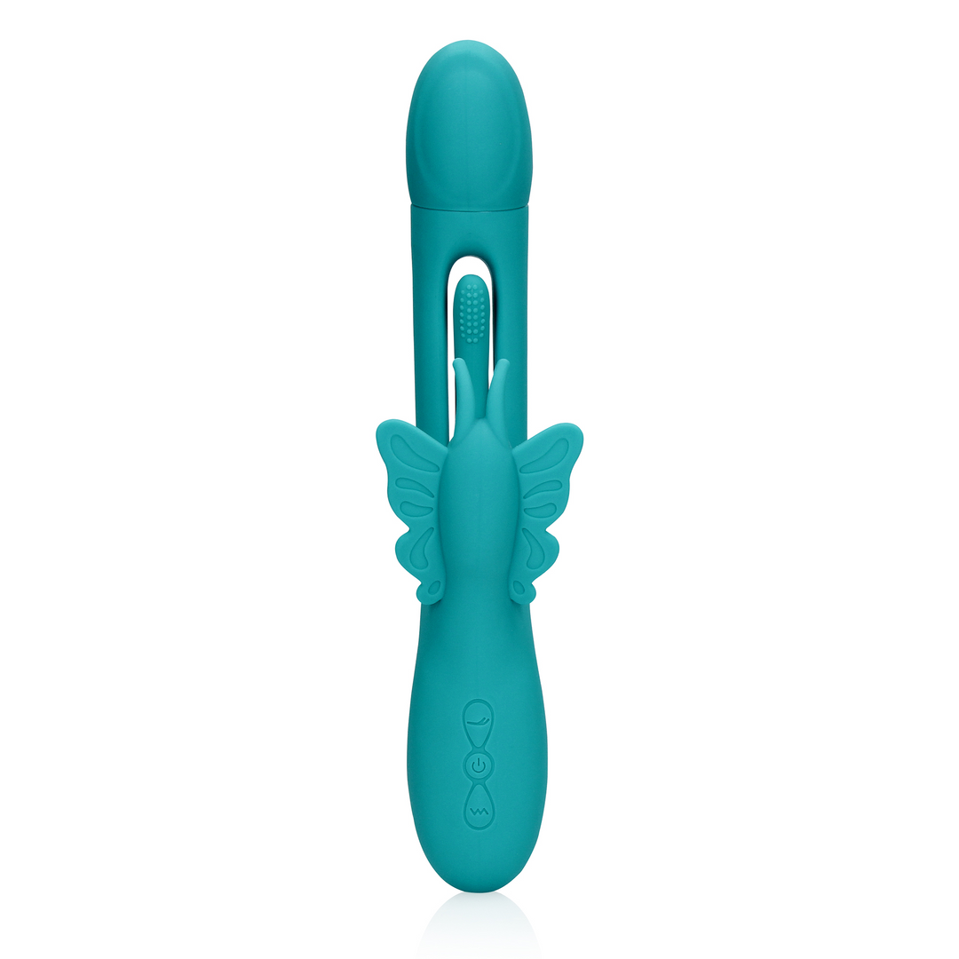 Flügelschlagender Butterfly G-Spot Vibrator - Peacock Blue