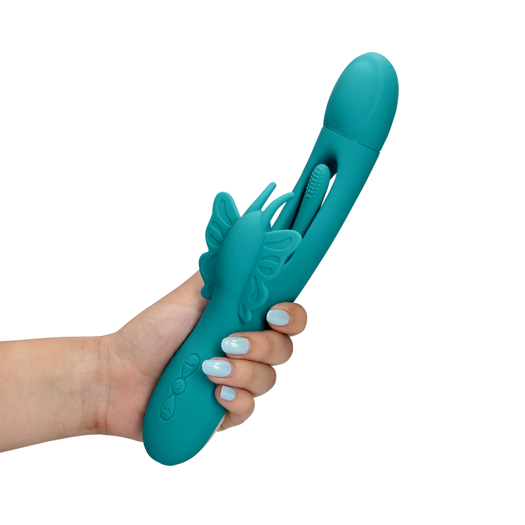 Flügelschlagender Butterfly G-Spot Vibrator - Peacock Blue