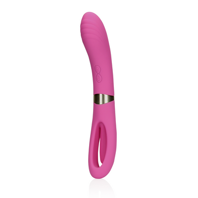 Beidseitig verwendbarer G-Spot Vibrator mit Schlagflügel - Exuberant Pink