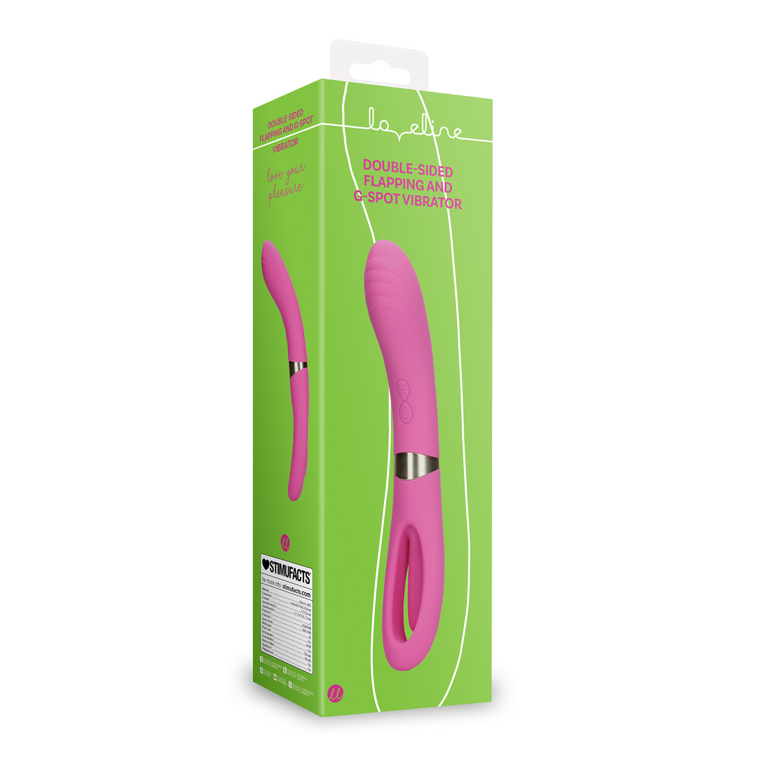 Beidseitig verwendbarer G-Spot Vibrator mit Schlagflügel - Exuberant Pink