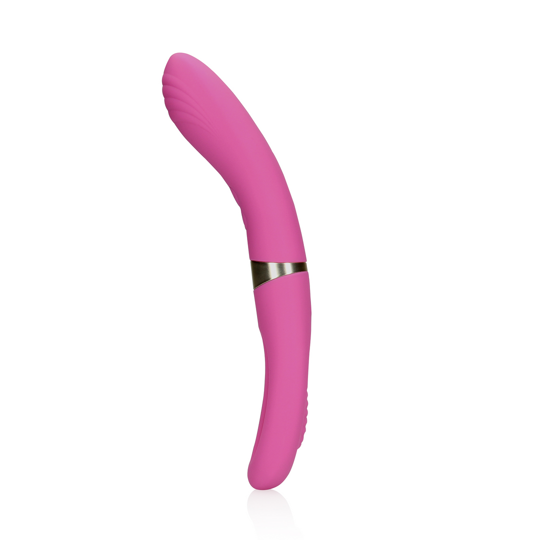 Beidseitig verwendbarer G-Spot Vibrator mit Schlagflügel - Exuberant Pink