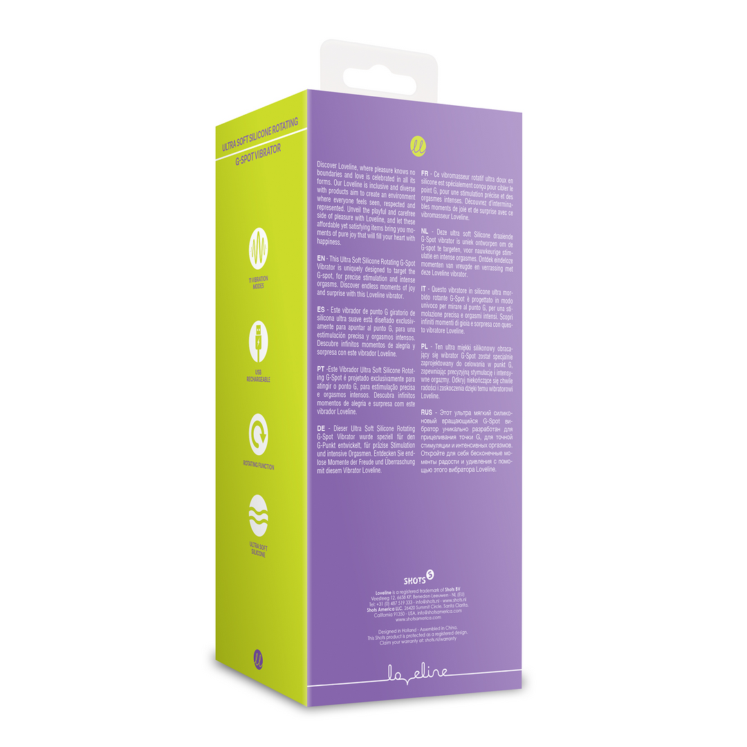 Ultra Soft Silikon Rotierender G-Punkt Vibrator - Lavender Spectacle