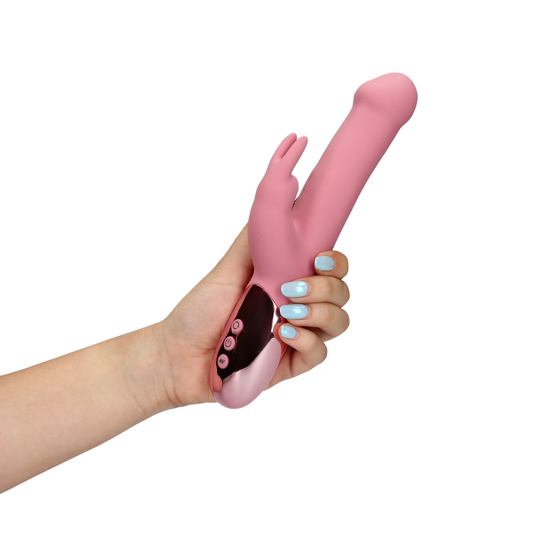Rabbit Vibrator mit rotierenden Perlen - Pink Arabesque