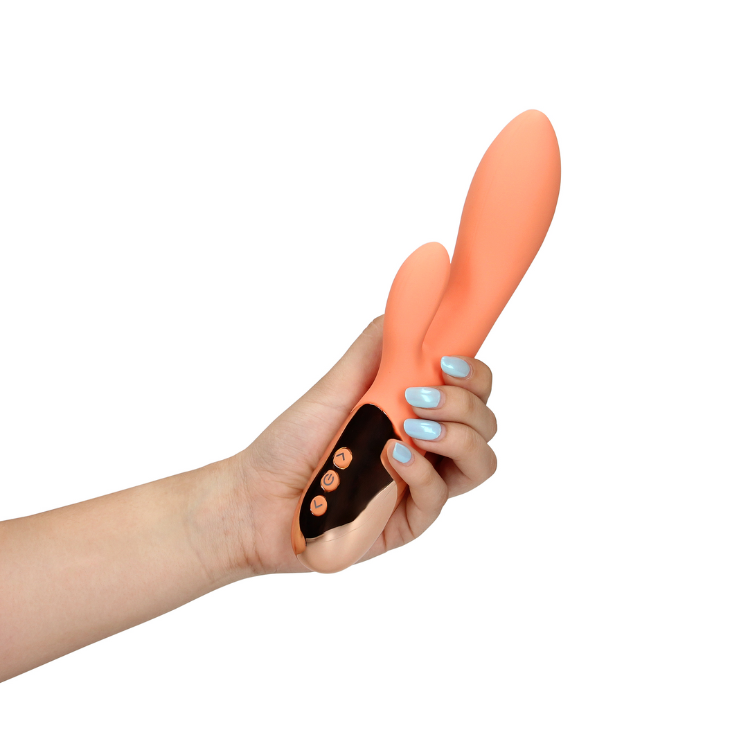 Ultra weicher Silikon Rabbit Vibrator - Ceramic Peach