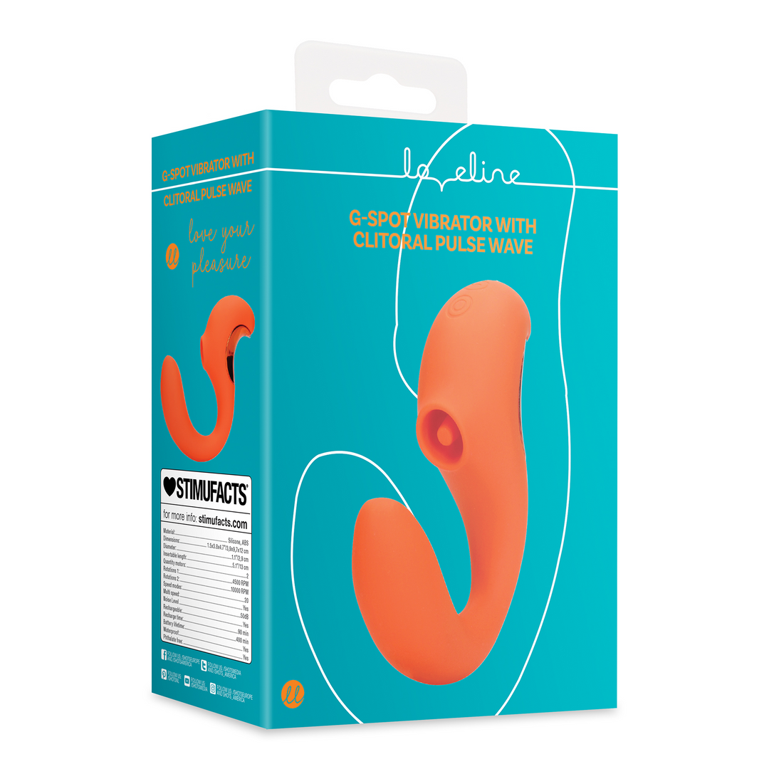 G-Punkt Vibrator mit klitoraler Puls Welle - Untamed Orange