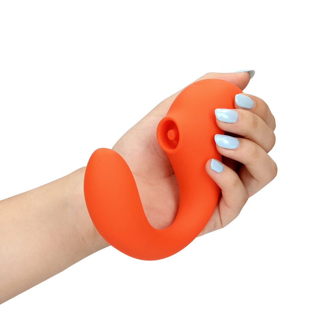 G-Punkt Vibrator mit klitoraler Puls Welle - Untamed Orange