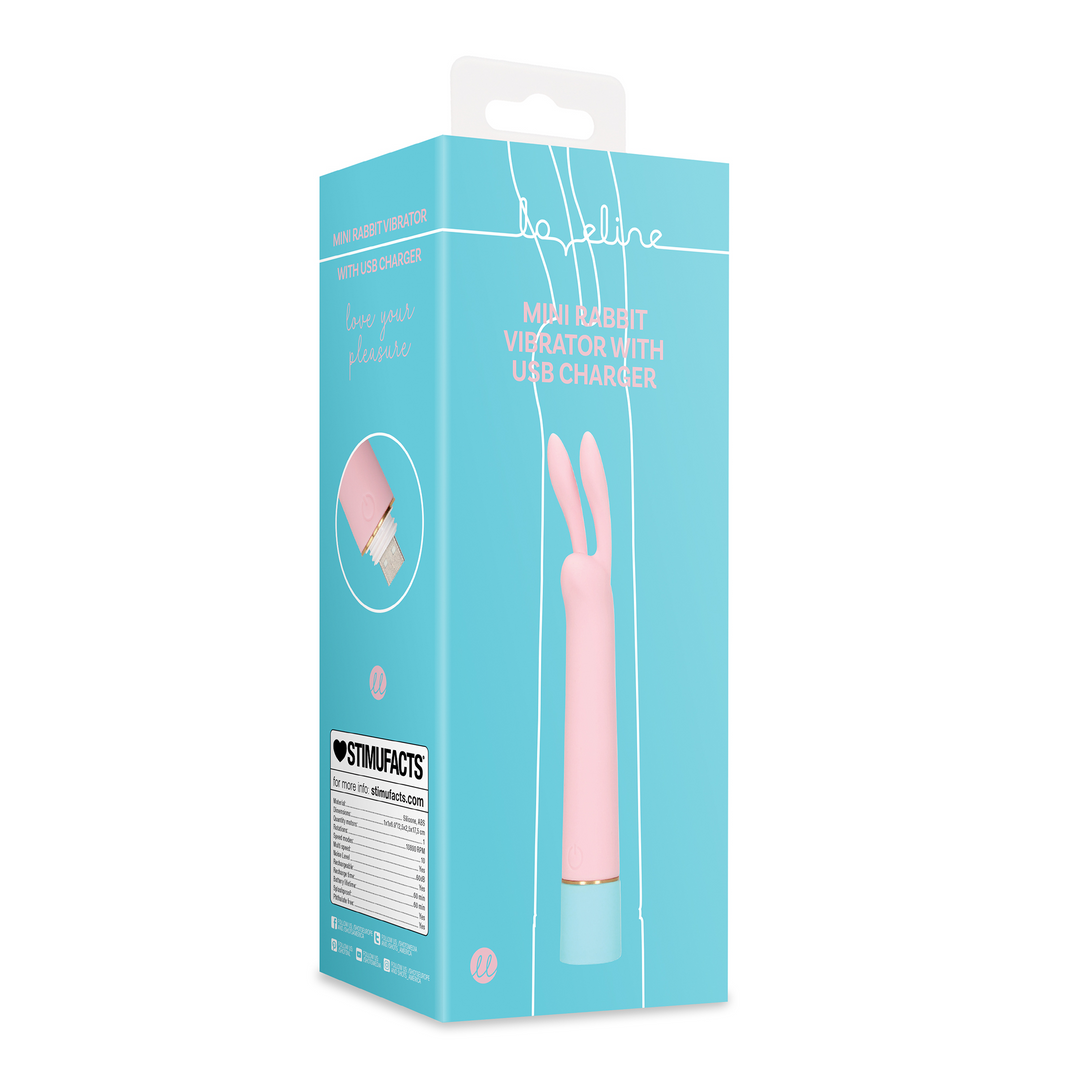 Mini Rabbit Vibrator mit USB Anschluss - Arctic Blue