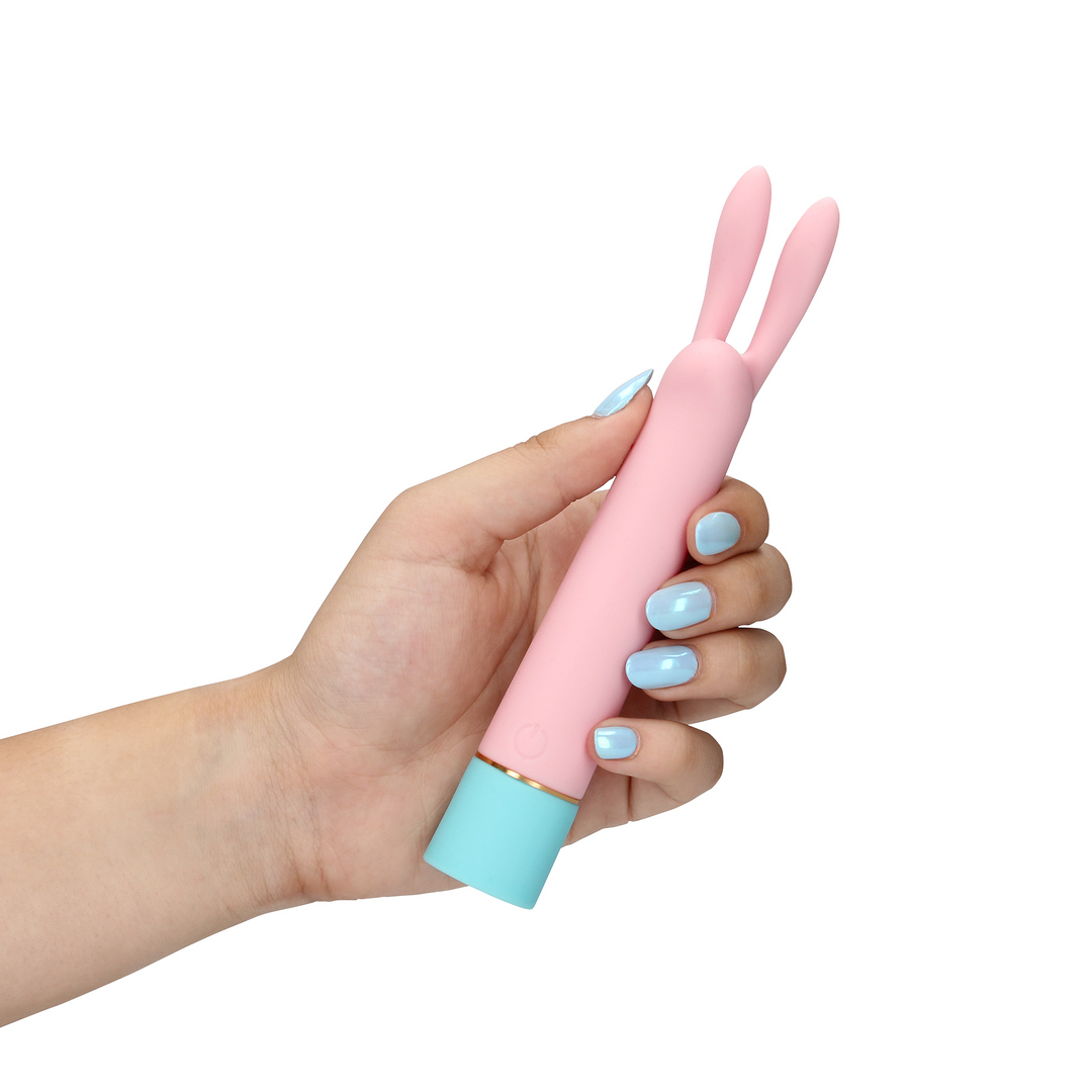 Mini Rabbit Vibrator mit USB Anschluss - Arctic Blue