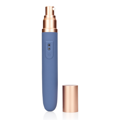 Reise Vibrator mit Gleitgel Fach und Pumpe - Blue Horizon