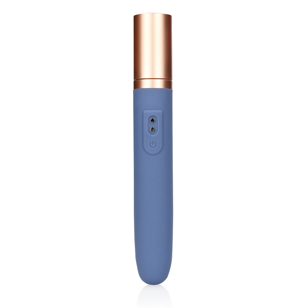 Reise Vibrator mit Gleitgel Fach und Pumpe - Blue Horizon