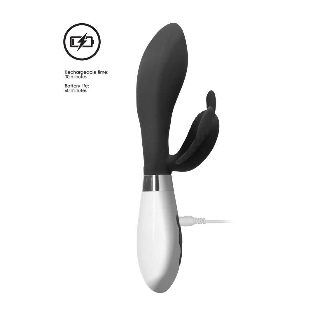 Alexios - Wiederaufladbarer Rabbit Vibrator - Schwarz