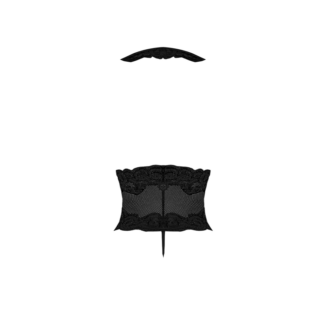 Deep Look Halter Teddy - 2X - Schwarz