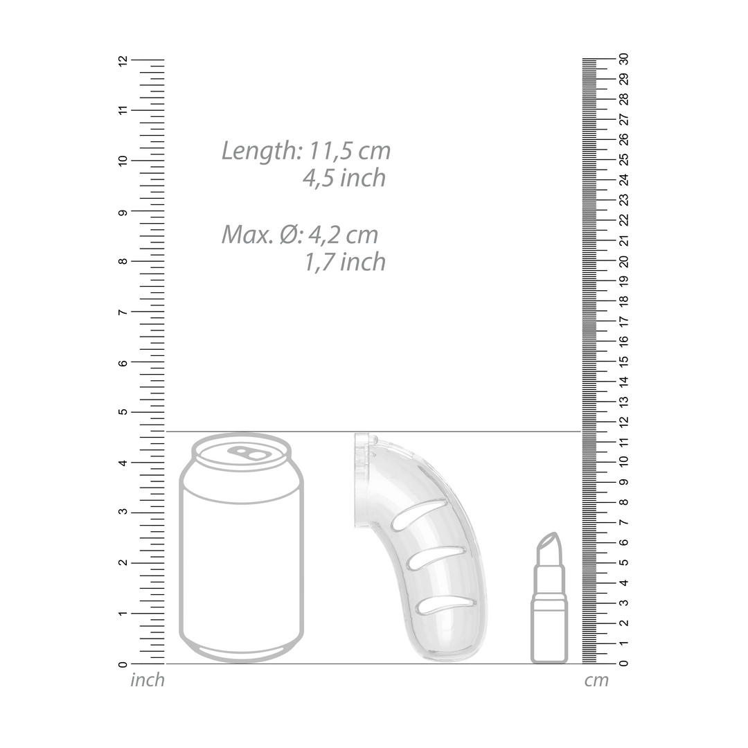 Modell 11 Keuschheitscockkäfig mit Plug - 4,5 / 11,5 cm