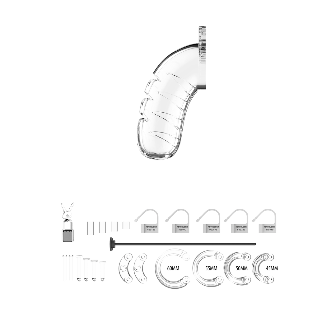 Modell 16 Keuschheitscockkäfig mit Harnröhre - 4,5 / 11,5 cm
