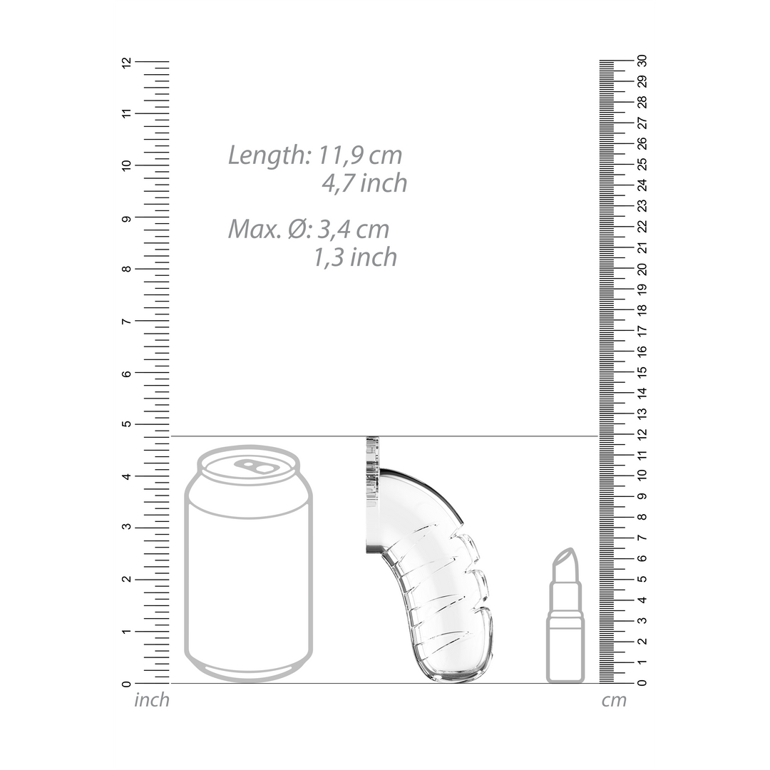 Modell 16 Keuschheitscockkäfig mit Harnröhre - 4,5 / 11,5 cm