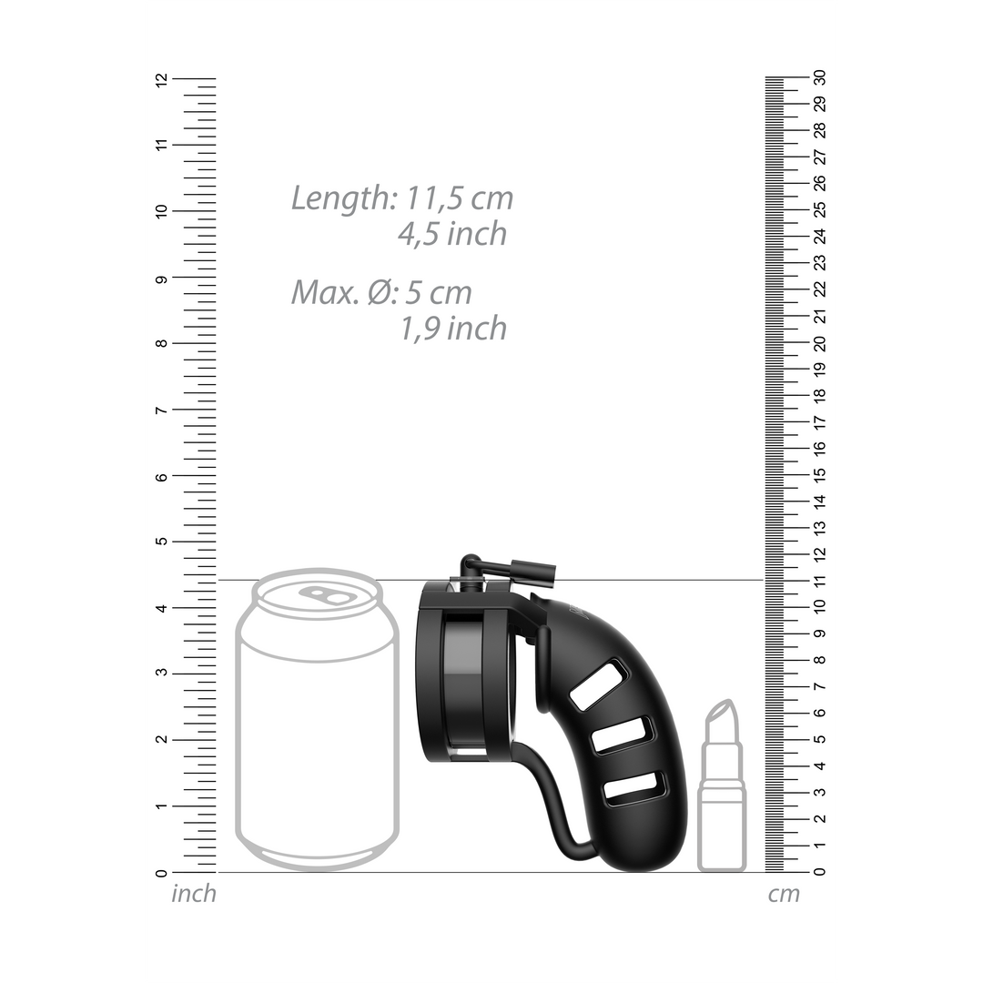 Modell 19 Keuschheitscockkäfig mit Ballsplitter - 4,5 / 11,5 cm