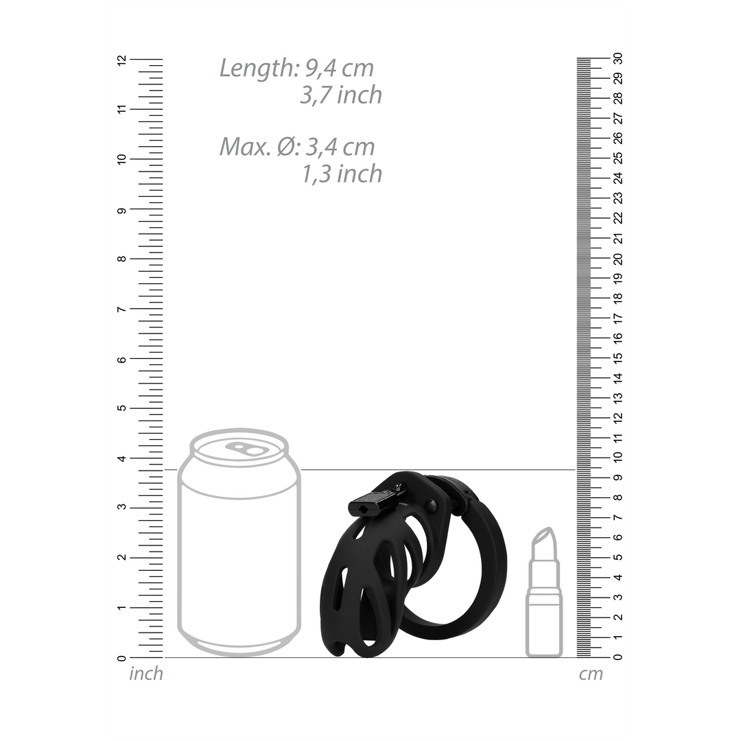Modell 24 - Chastity Cage - 3,5'' / 9 cm - Schwarz