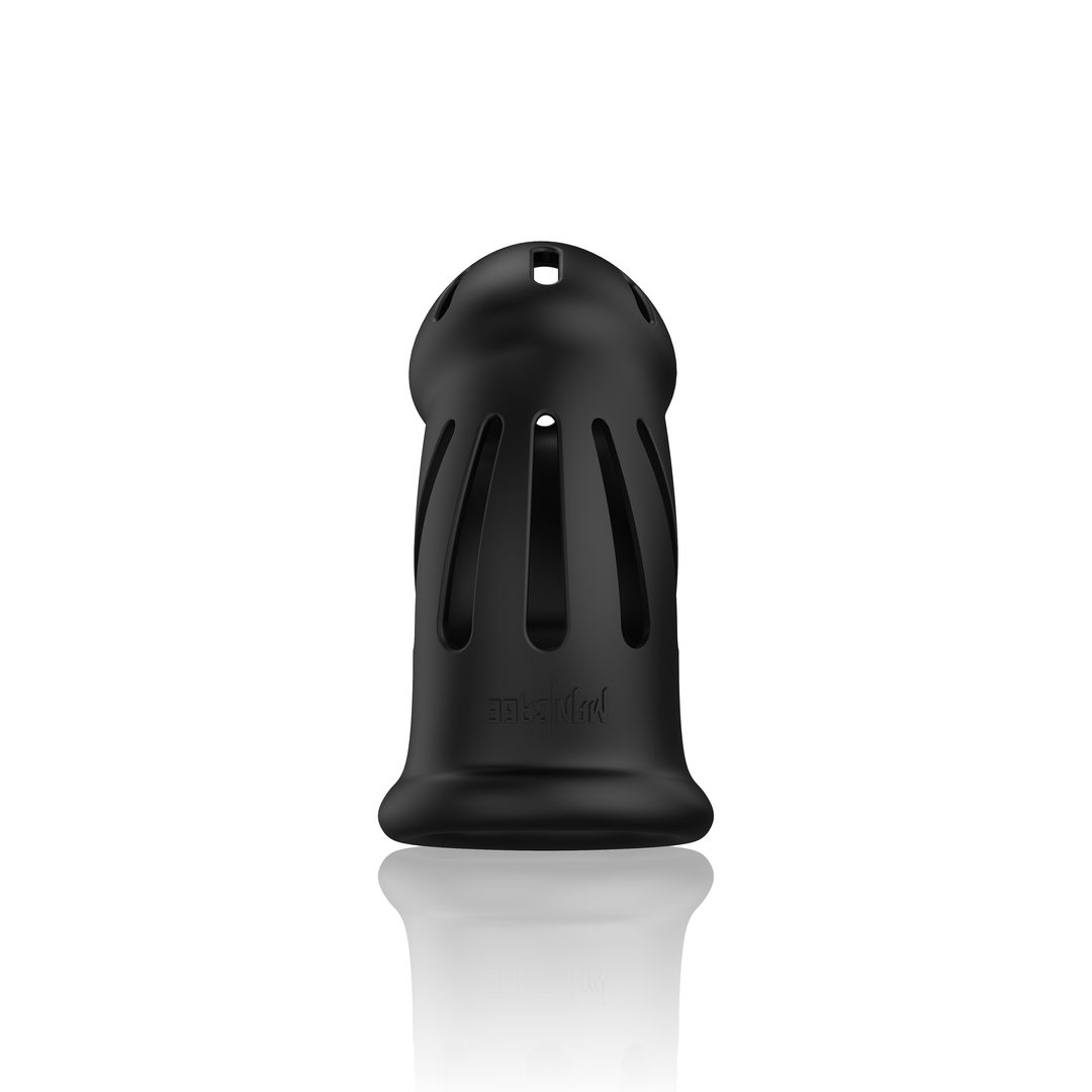 Modell 27 - Ultra Soft Silikon Keuschheitskäfig - Schwarz